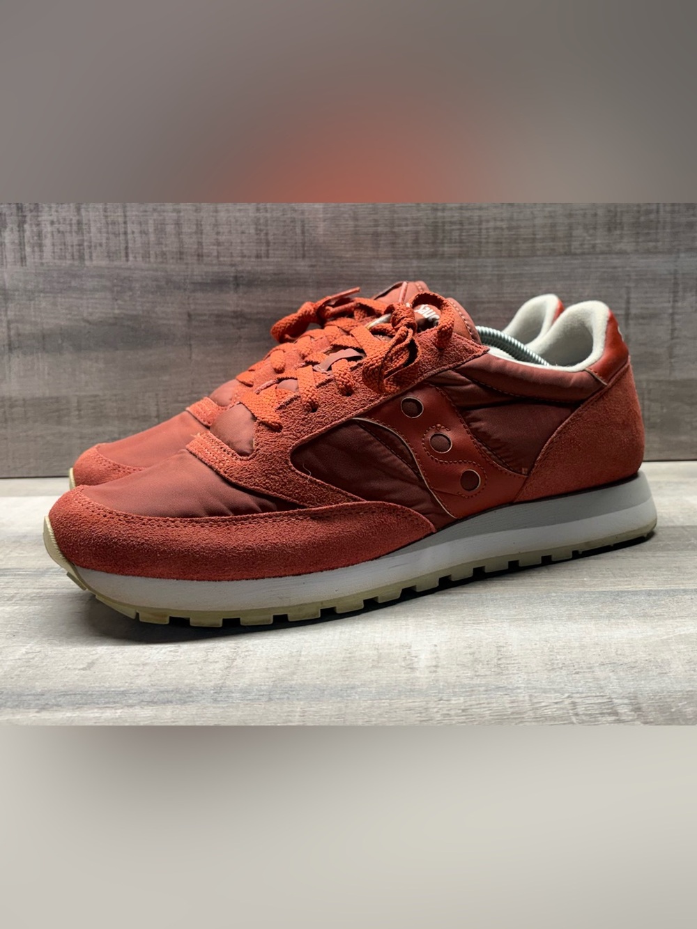 Saucony Jazz Original S2044-386 Men’s Size 12 Pumpkin Suede Nylon Sneakers Shoes